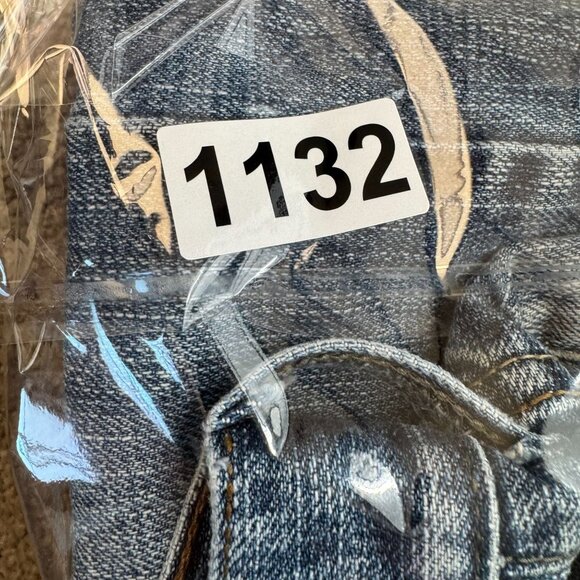 Levis 569 Loose Straight Distressed Denim Jeans Mens W32 L34 Broken In Faded Vtg - Picture 9 of 9